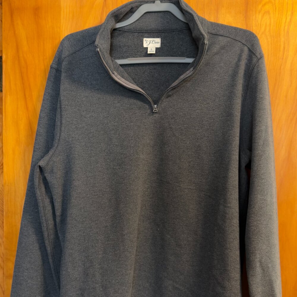 Like New Seaboard soft-knit half-zip pullover grey men's